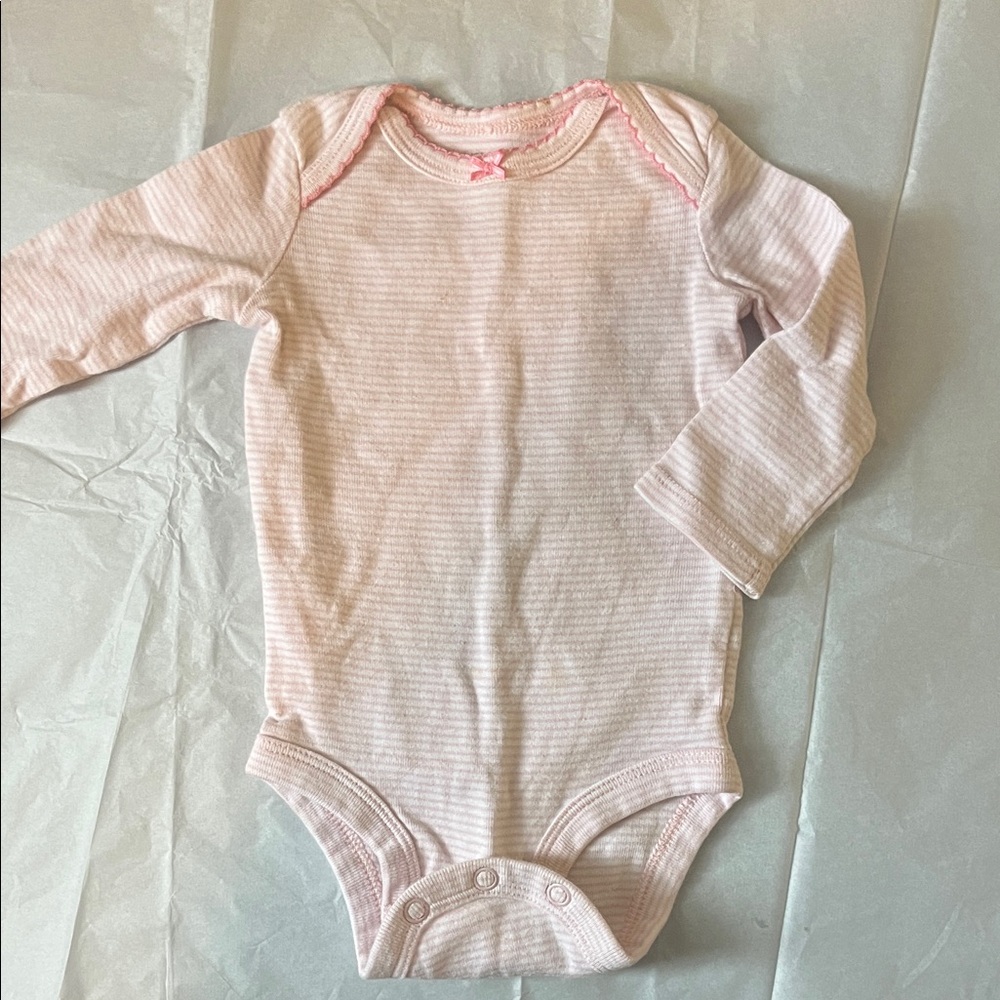 Carter's Light Pink Striped Bodysuit